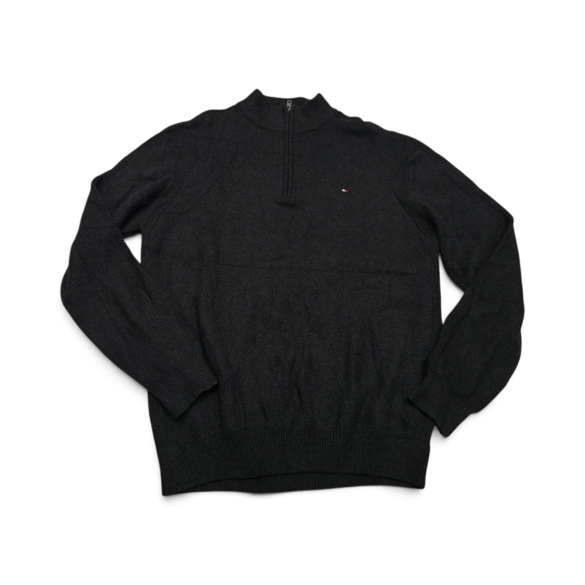 Sueter Tommy Hilfiger 2xl Gris Oscuro Cierre Corto (Usado)