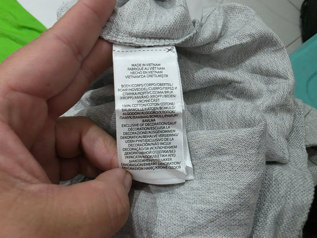 Playera Polo Ralph Lauren 2xl Custom Slimfit Gris Pony Azul (NUEVO)