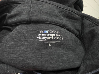 Sueter Cierre Corto Vineyard Vines Grande L Gris Deportivo (Usado)