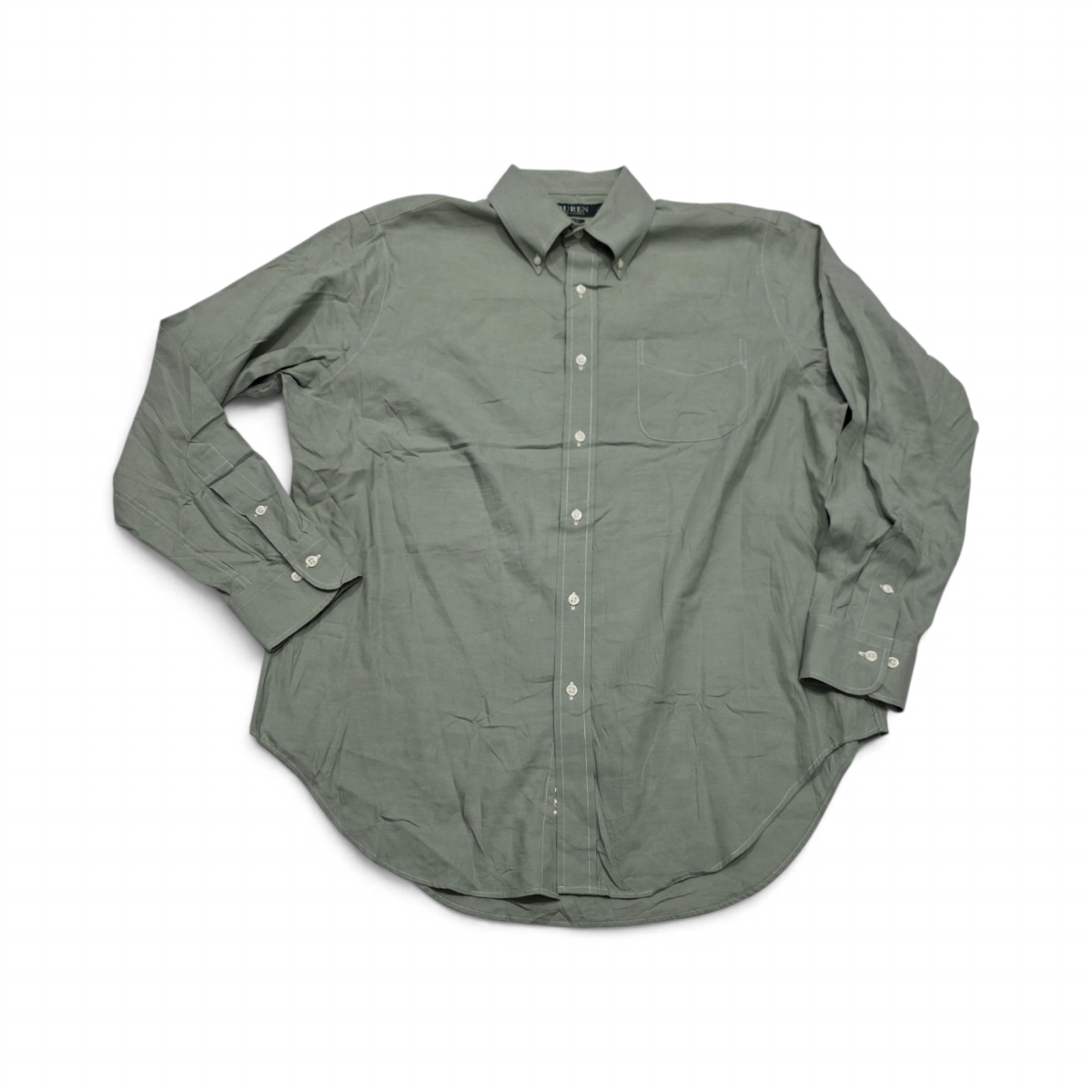 Camisa Ralph Lauren Grande L 16 1/2 Classic Fit Verde (Usado)