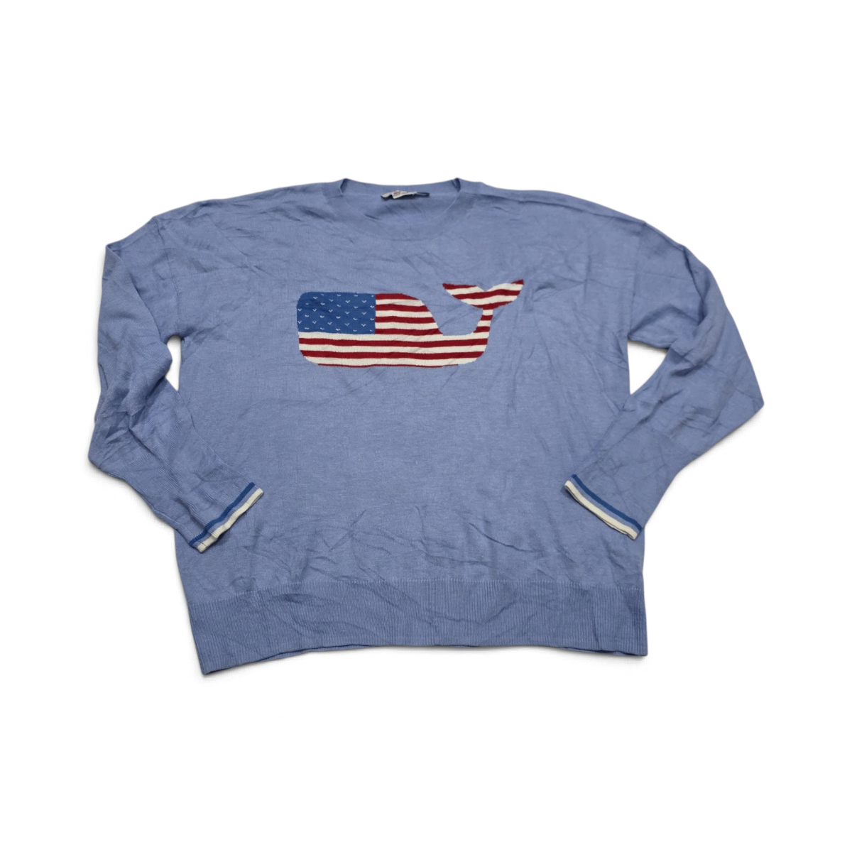 Sueter Vineyard Vines Mediano M Azul Ballena Bandera (Usado)
