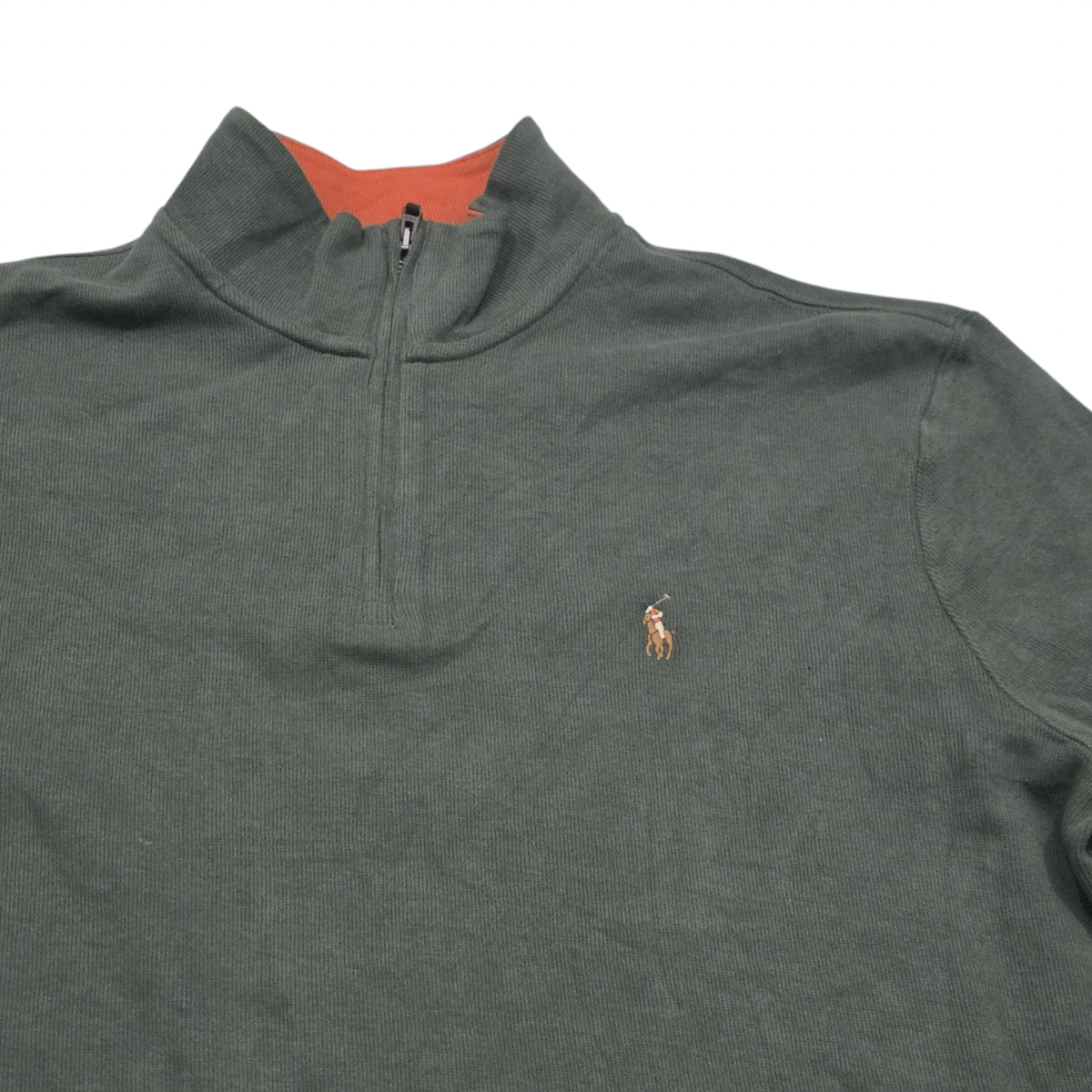 Sueter Ralph Lauren Mediano M Estate Rib Verde Pony Colores (Usado)