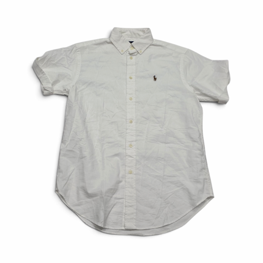 Camisa Manga Corta Ralph Lauren Chico S Blanco Pony Colores (Usado)