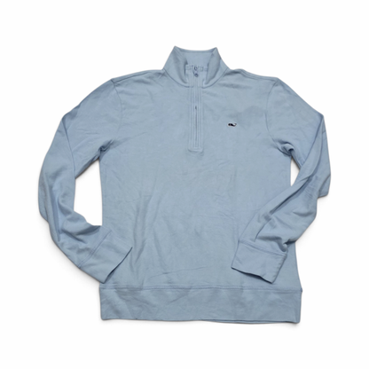 Sudadera Vineyard Vines Xchico Xs Azul Claro Cierre Corto (Nueva)