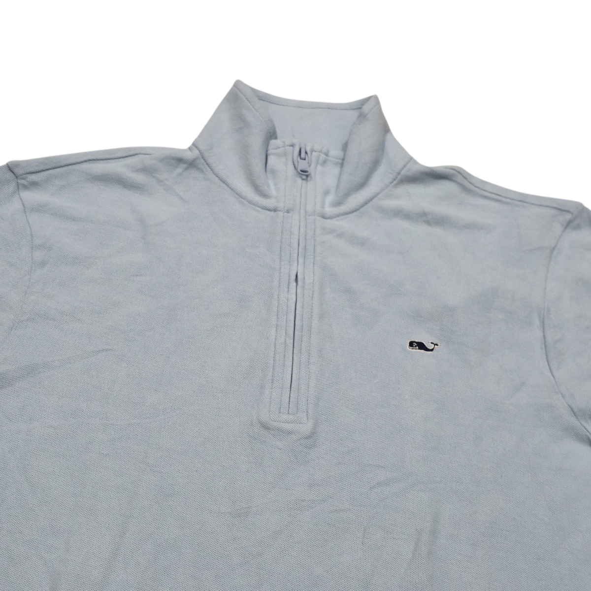 Sudadera Vineyard Vines Xchico Xs Azul Claro Cierre Corto (Nueva)