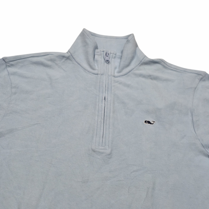 Sudadera Vineyard Vines Xchico Xs Azul Claro Cierre Corto (Nueva)