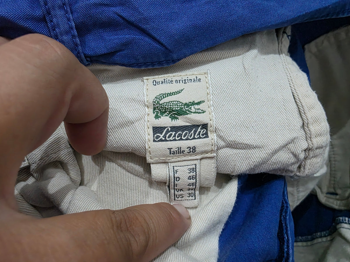 Bermuda Lacoste Fr 38 Talla 30 Azul Deslavado (Usado)