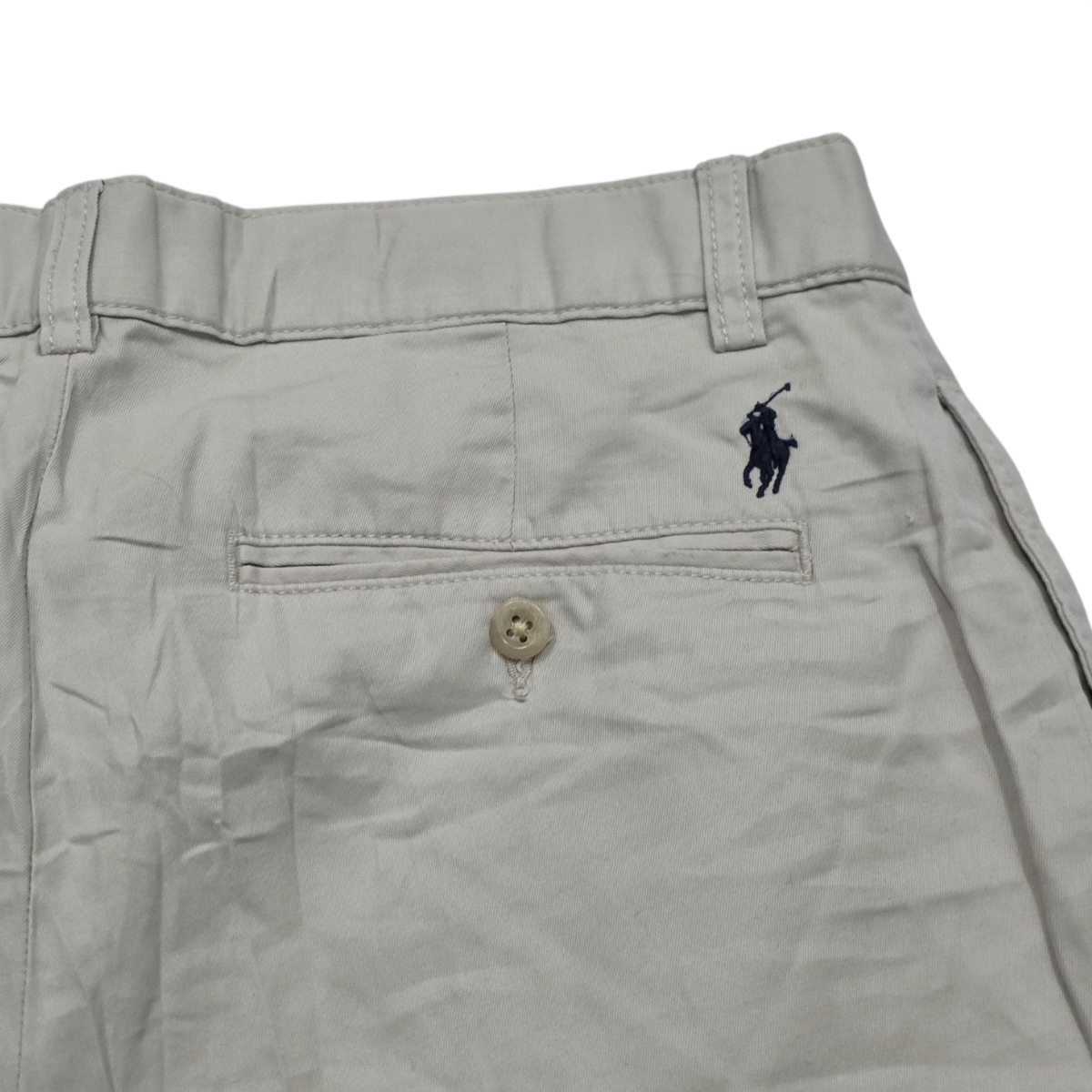 Bermuda Ralph Lauren Talla 30 Caqui Pony Azul (Usado)