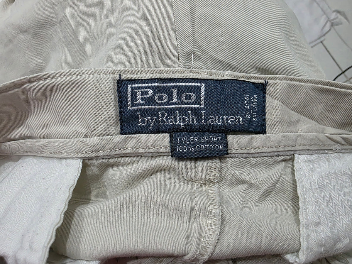 Bermuda Ralph Lauren Talla 30 Caqui Pony Azul (Usado)