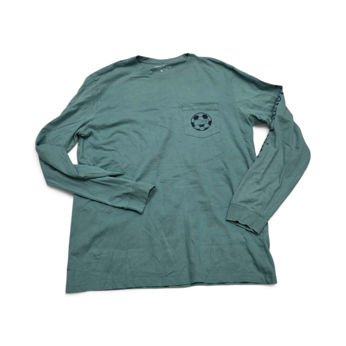 Playera Vineyard Vines Mediana M Verde Futbol Manga Larga (Usado)