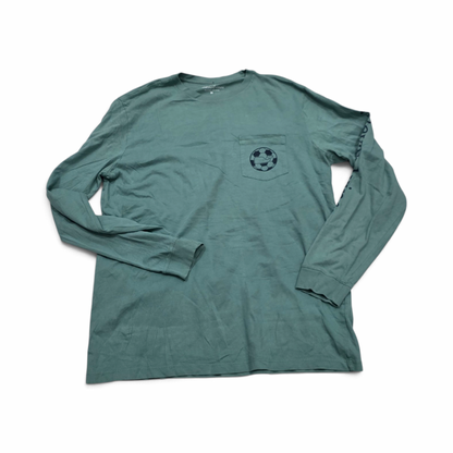 Playera Vineyard Vines Mediana M Verde Futbol Manga Larga (Usado)