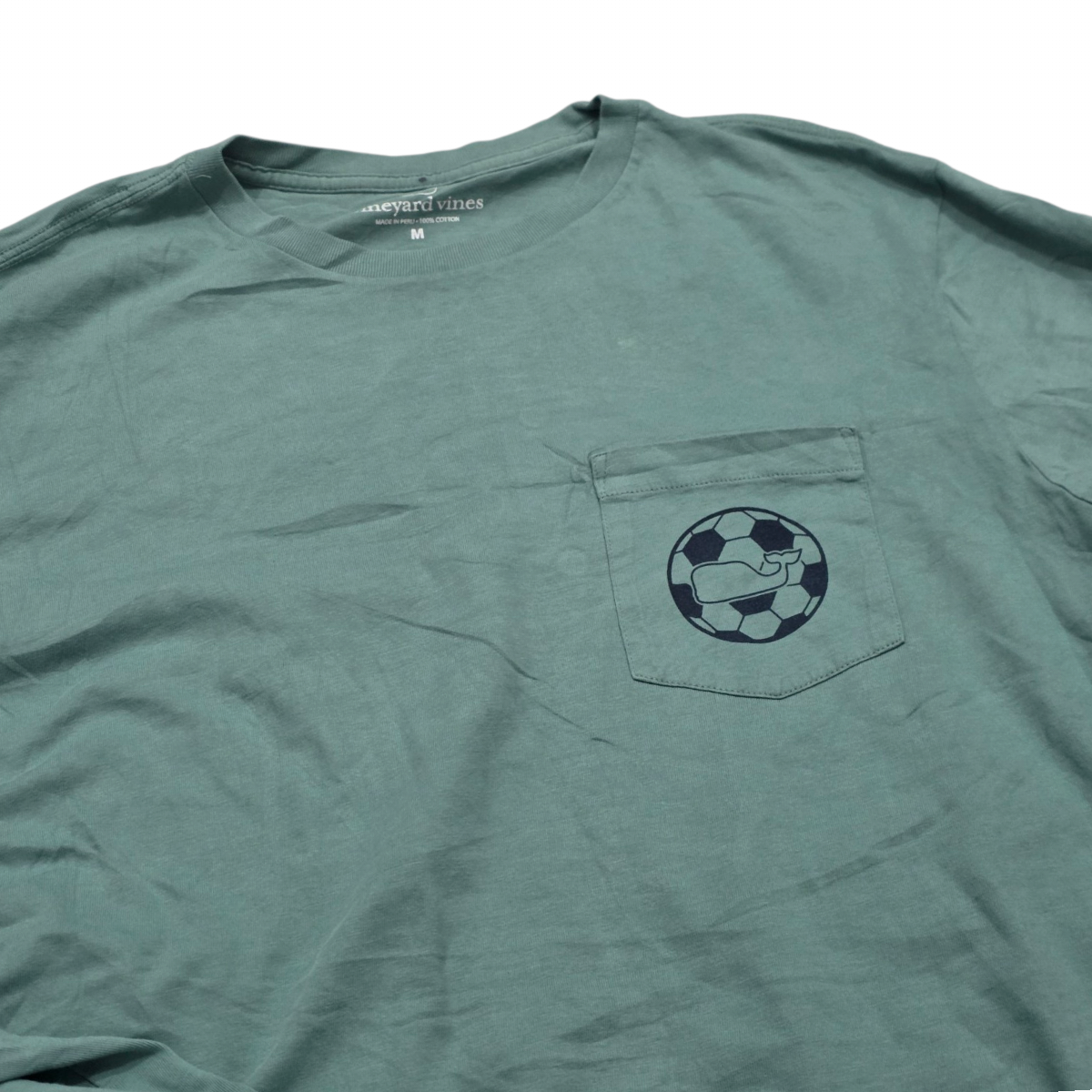 Playera Vineyard Vines Mediana M Verde Futbol Manga Larga (Usado)
