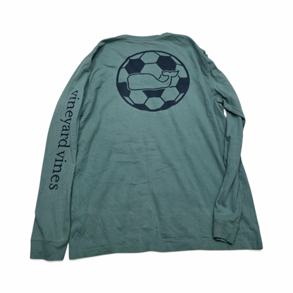 Playera Vineyard Vines Mediana M Verde Futbol Manga Larga (Usado)
