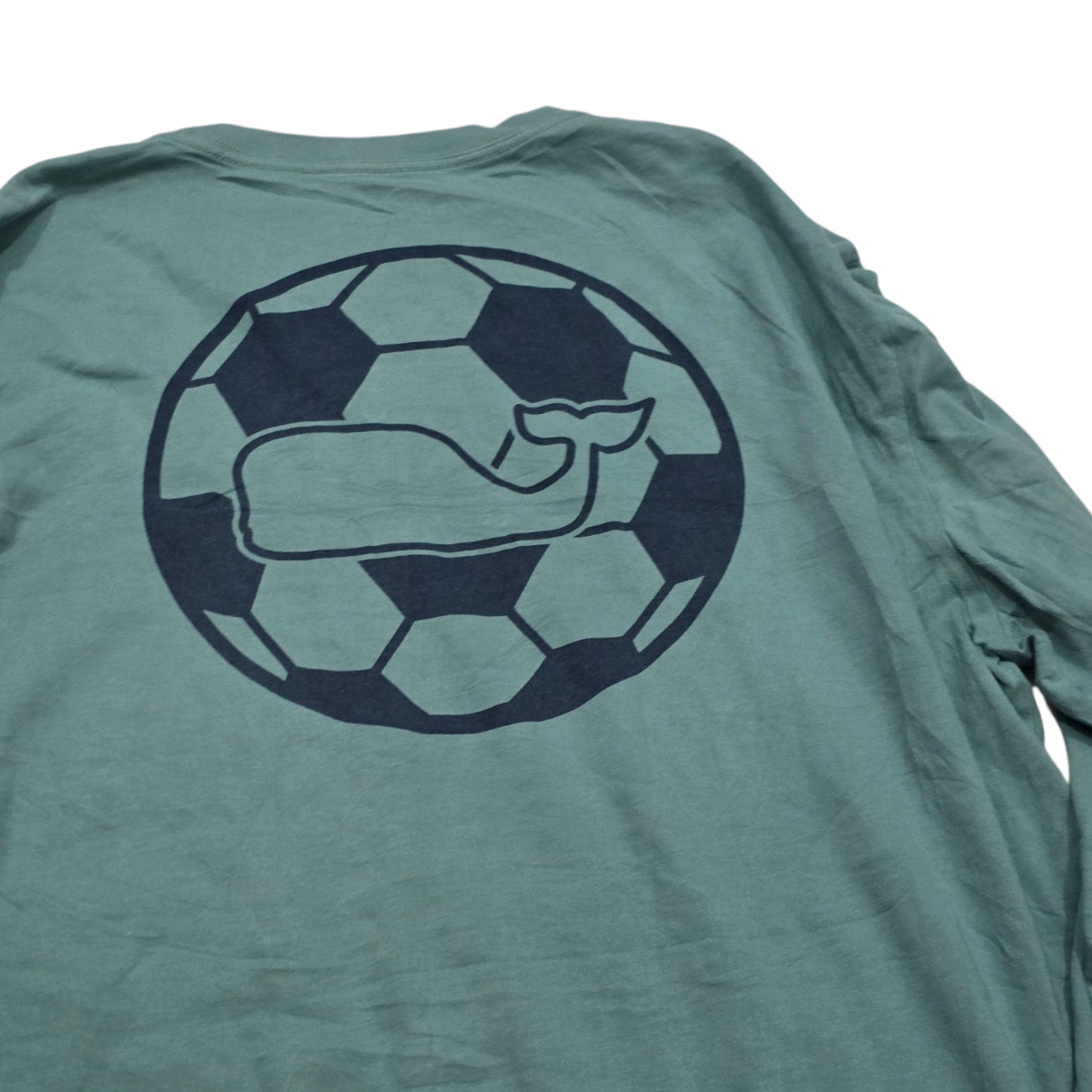 Playera Vineyard Vines Mediana M Verde Futbol Manga Larga (Usado)
