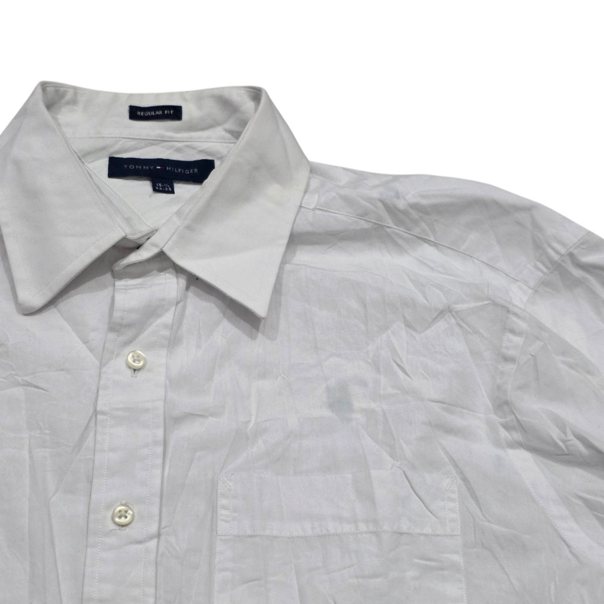 Camisa Tommy Hilfiger 15 1/2 34-35 Regular Fit Blanca (Usado)