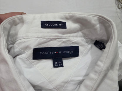 Camisa Tommy Hilfiger 15 1/2 34-35 Regular Fit Blanca (Usado)