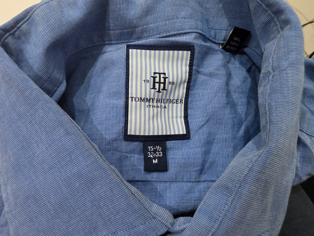 Camisa Tommy Hilfiger 15 1/2 32-33 M Azul (Usado)