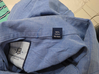 Camisa Tommy Hilfiger 15 1/2 32-33 M Azul (Usado)