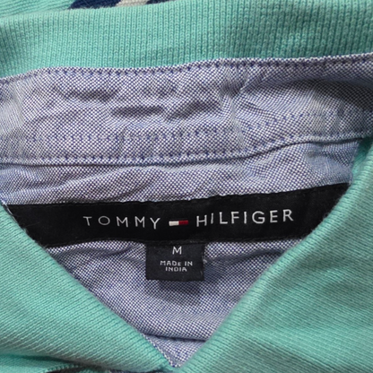 Playera Tommy Hilfiger Mediana M Polo Turquesa Lineas (Usado)