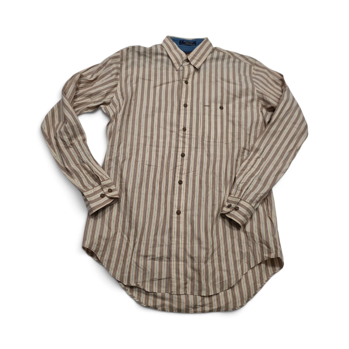 Camisa Chaps Ralph Lauren 15 1/2 34-35 Vintage Cafe Lineas (Usado)