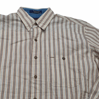 Camisa Chaps Ralph Lauren 15 1/2 34-35 Vintage Cafe Lineas (Usado)