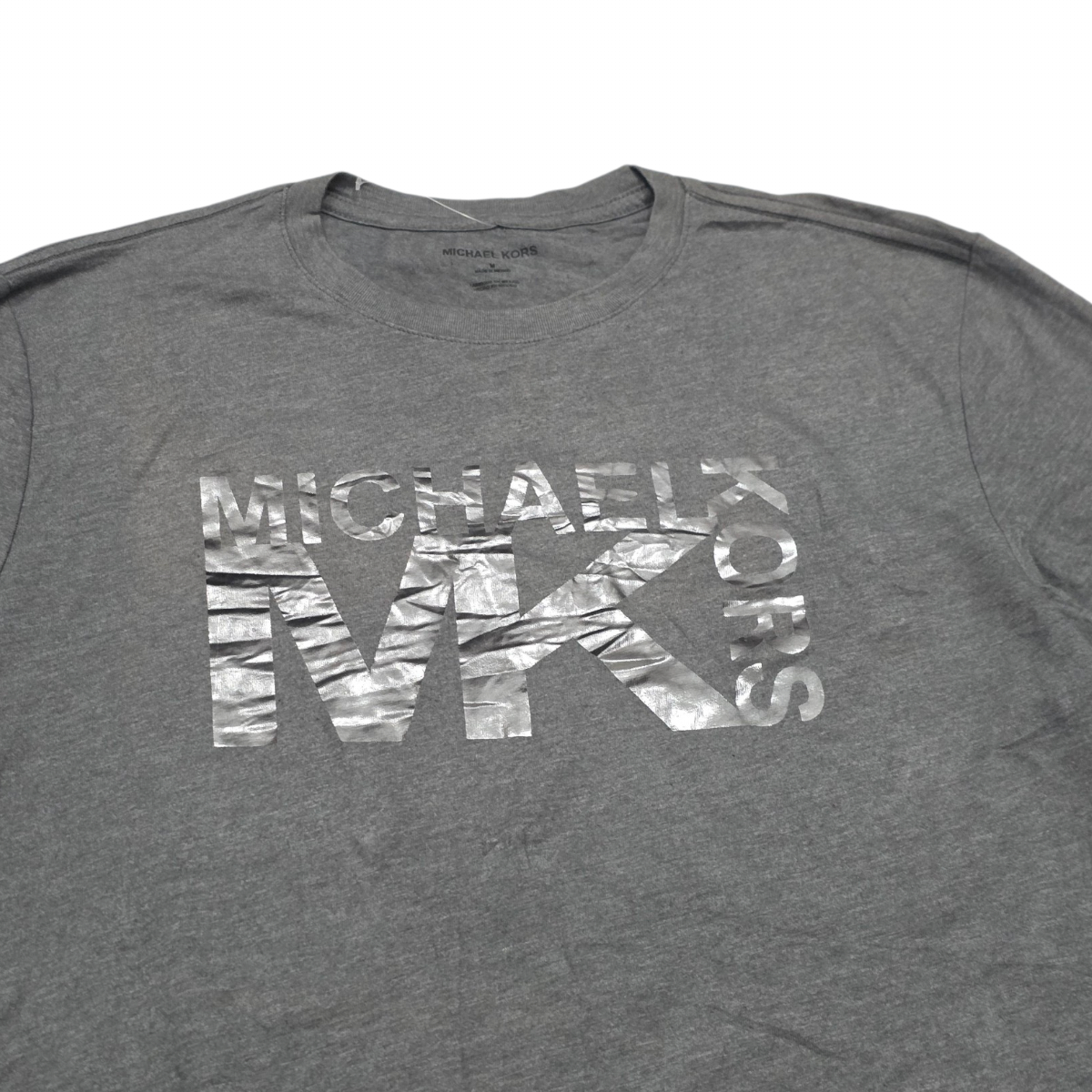 Playera Michael Kors Mediana M Gris Letras (Usado)