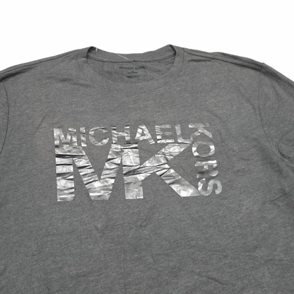 Playera Michael Kors Mediana M Gris Letras (Usado)
