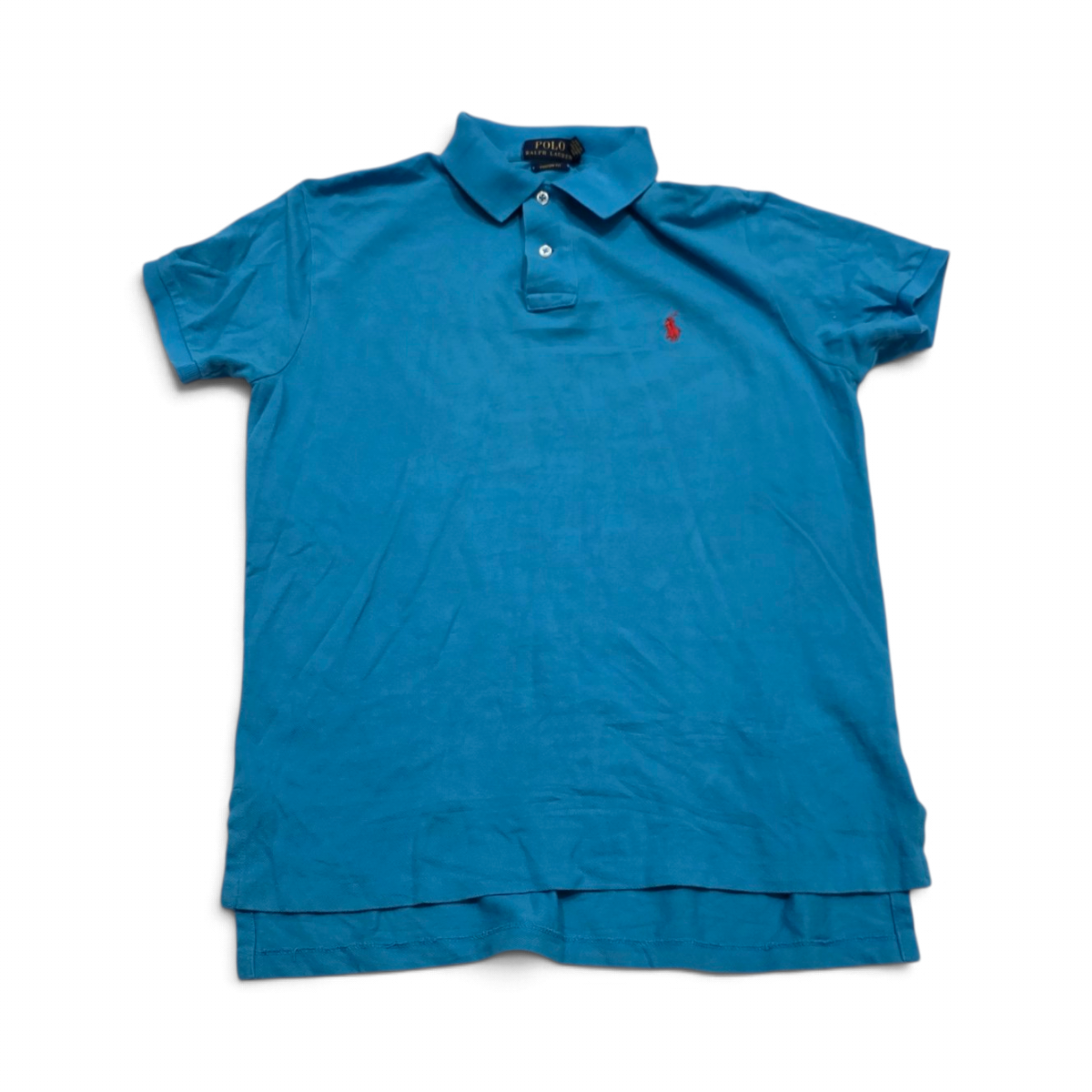 Playera Ralph Lauren Mediana M Custom Fit Polo Azul Ceruleo (Usado)