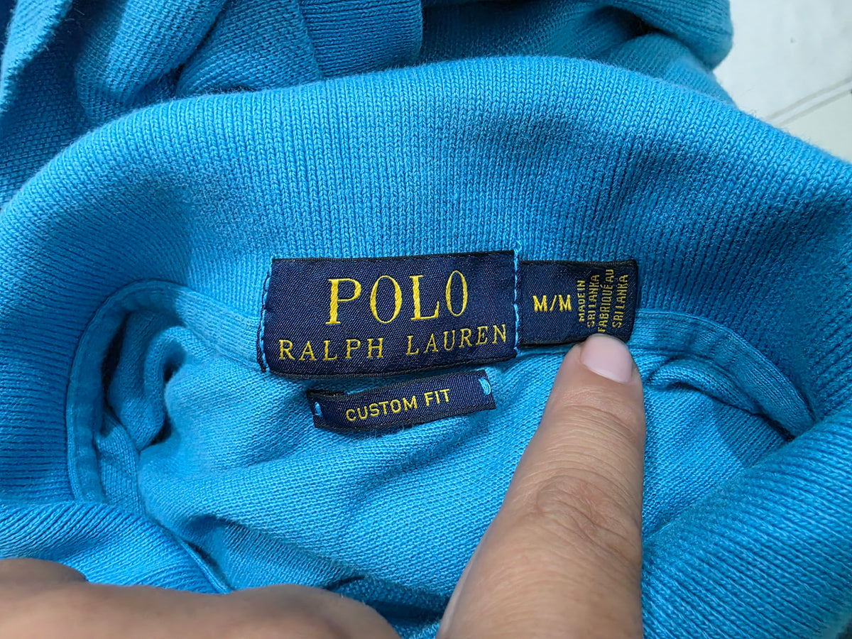 Playera Ralph Lauren Mediana M Custom Fit Polo Azul Ceruleo (Usado)