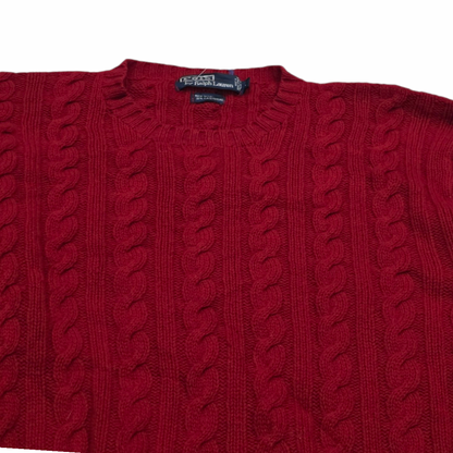 Sueter Ralph Lauren Grande L Rojo Tejido (Usado)