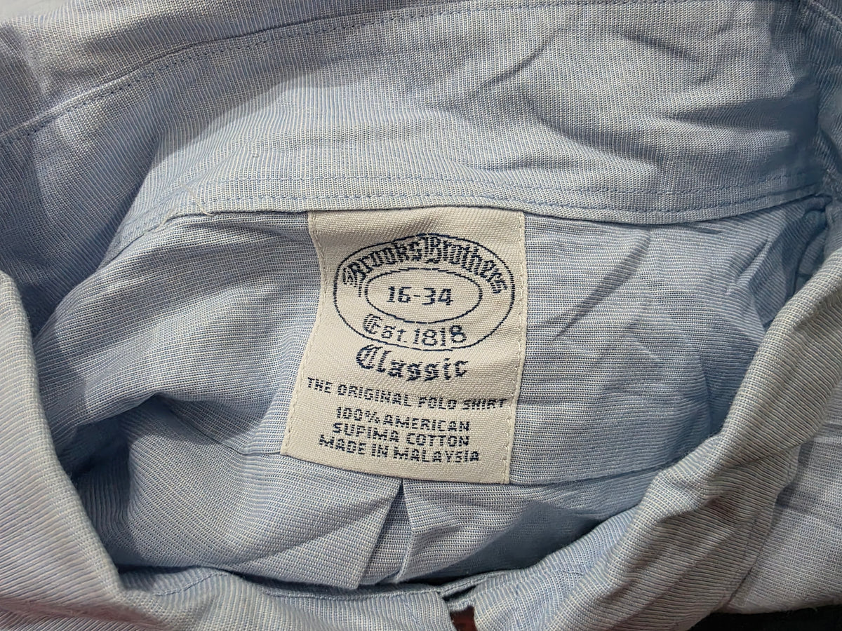Camisa Brooks Brothers 16-34 Classic Azul Claro (Usado)