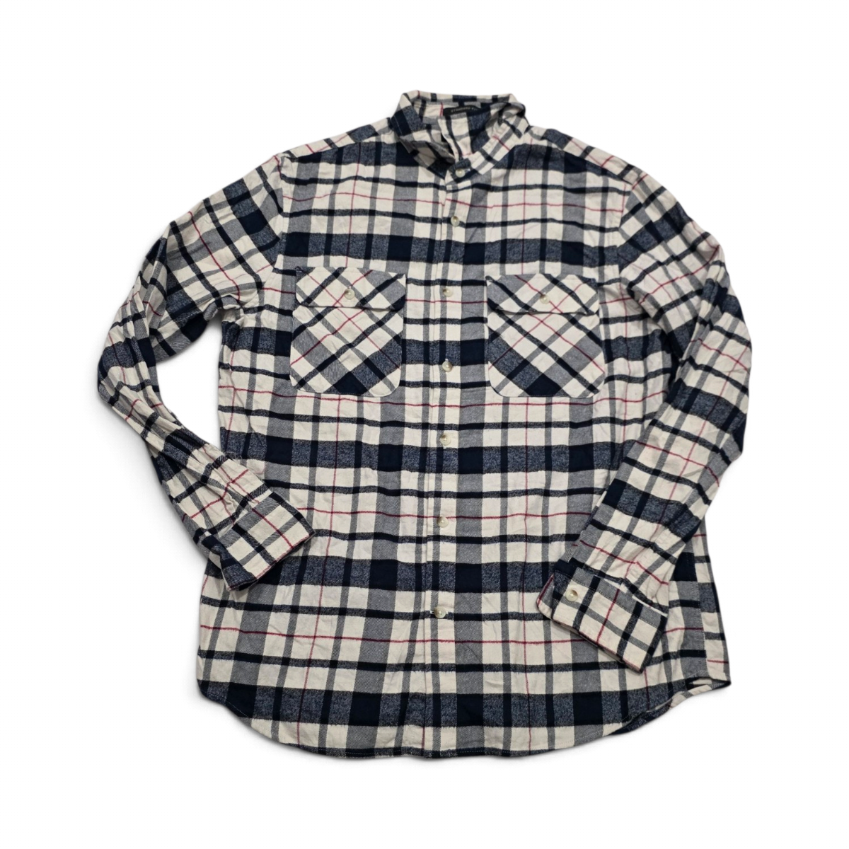 Camisa Banana Republic Grandestandardfit Franela Azul Blanco (Usado)