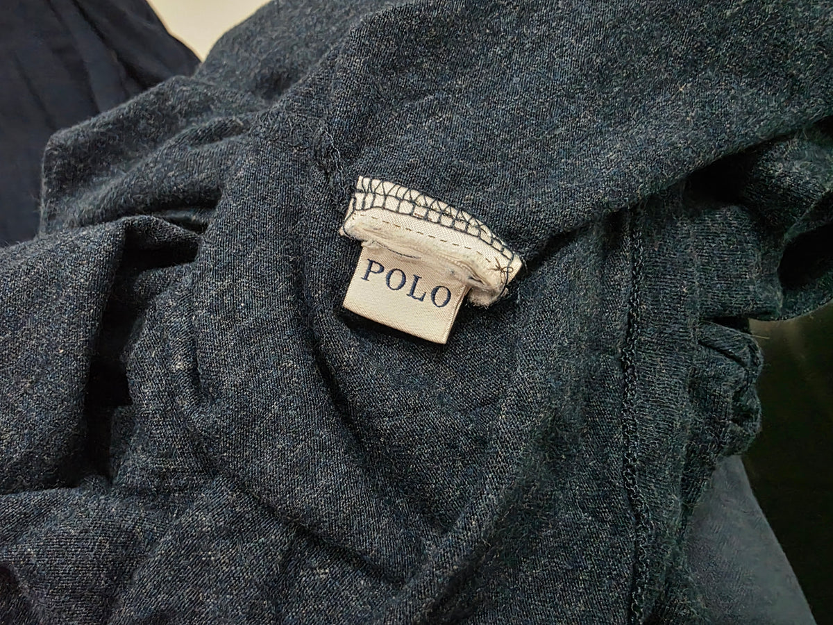 Playera Ralph Lauren Grande L Custom Fit Azul Pony Blanco (Usado)