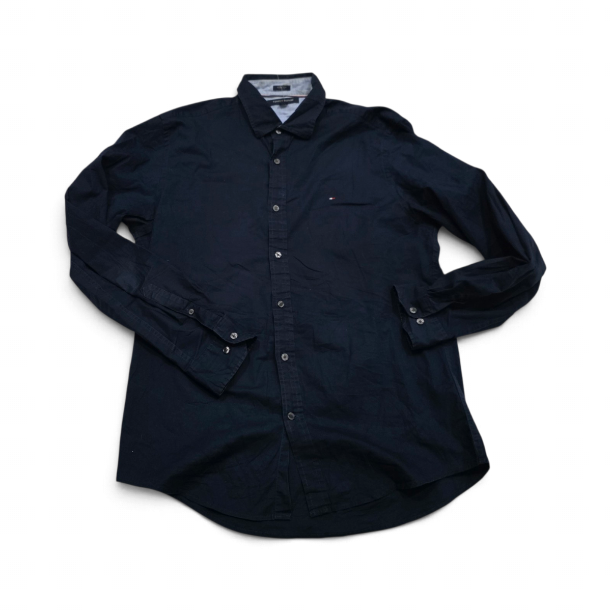 Camisa Tommy Hilfiger Grande L Stretch Azul (Usado)