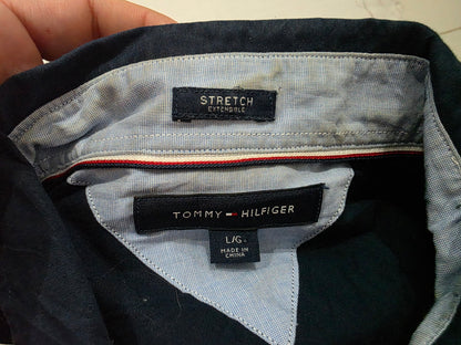 Camisa Tommy Hilfiger Grande L Stretch Azul (Usado)