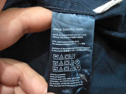 Camisa Tommy Hilfiger Grande L Stretch Azul (Usado)