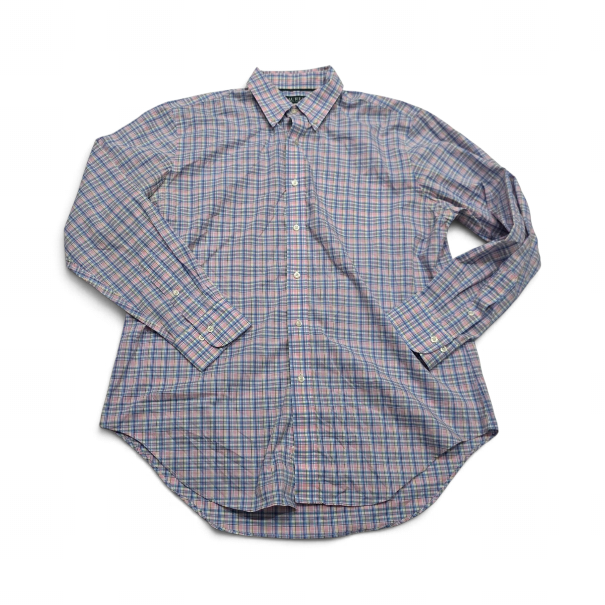 Camisa Ralph Lauren 16 1/2 34-35 Classicfit Rosa Azul Cuadro (Usado)