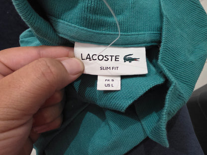 Playera Lacoste Fr5 Grande L Polo Turquesa (Usado)
