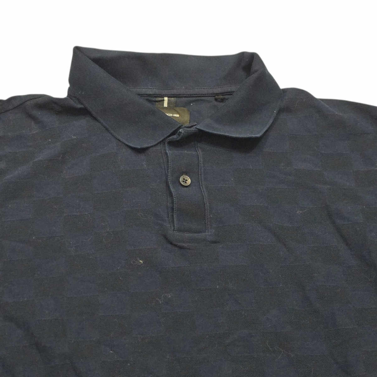 Playera Hugo Boss Porsche Grande L Azul Oscuro Cuadros (Usado)