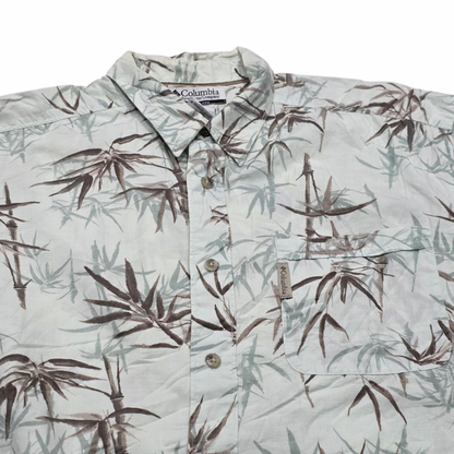 Camisa Columbia Grande L Menta Y Cafe Hojas (Usado)