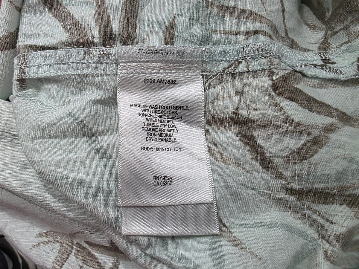 Camisa Columbia Grande L Menta Y Cafe Hojas (Usado)