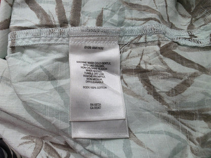 Camisa Columbia Grande L Menta Y Cafe Hojas (Usado)