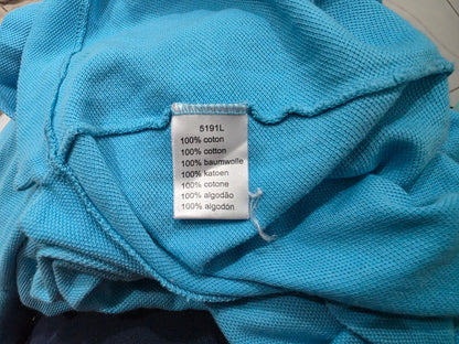 Playera Lacoste Fr5 Grande L Polo Azul Turquesa (Usado)