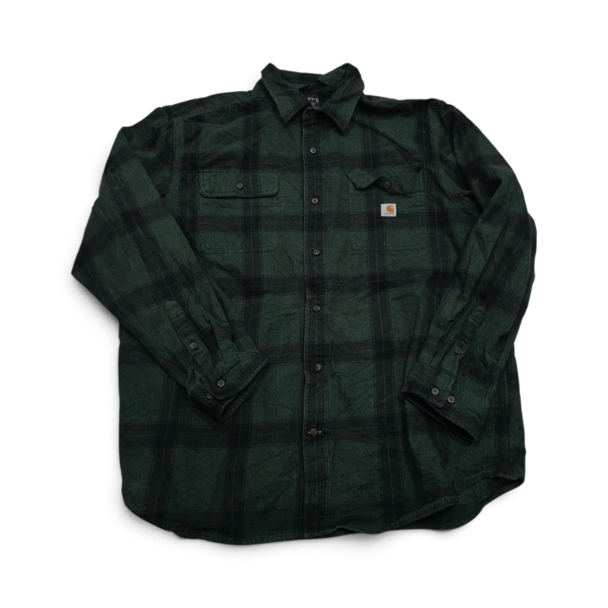 Camisa Carhartt Xgrande Xl Loose Fit Franela Verde (Usado)
