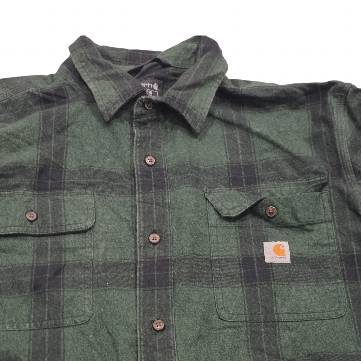 Camisa Carhartt Xgrande Xl Loose Fit Franela Verde (Usado)