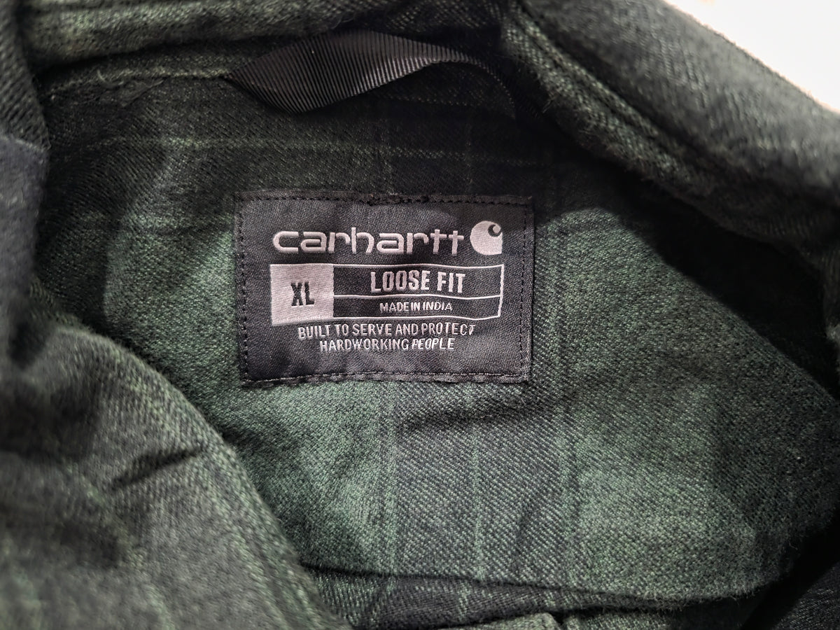 Camisa Carhartt Xgrande Xl Loose Fit Franela Verde (Usado)