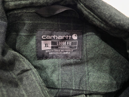 Camisa Carhartt Xgrande Xl Loose Fit Franela Verde (Usado)