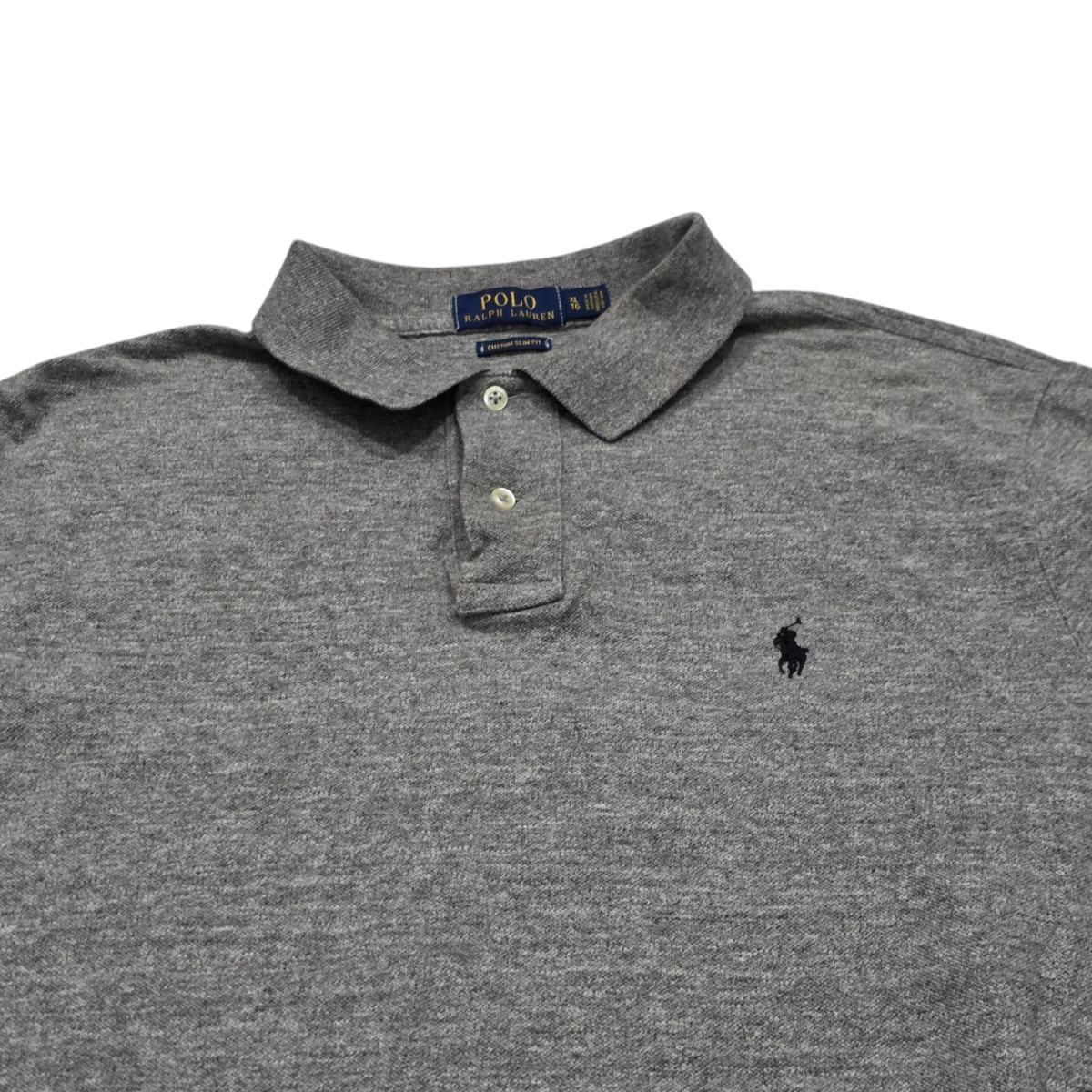 Playera Ralph Lauren Xgrande Xl Custom Slim Fit Polo Gris (Usado)