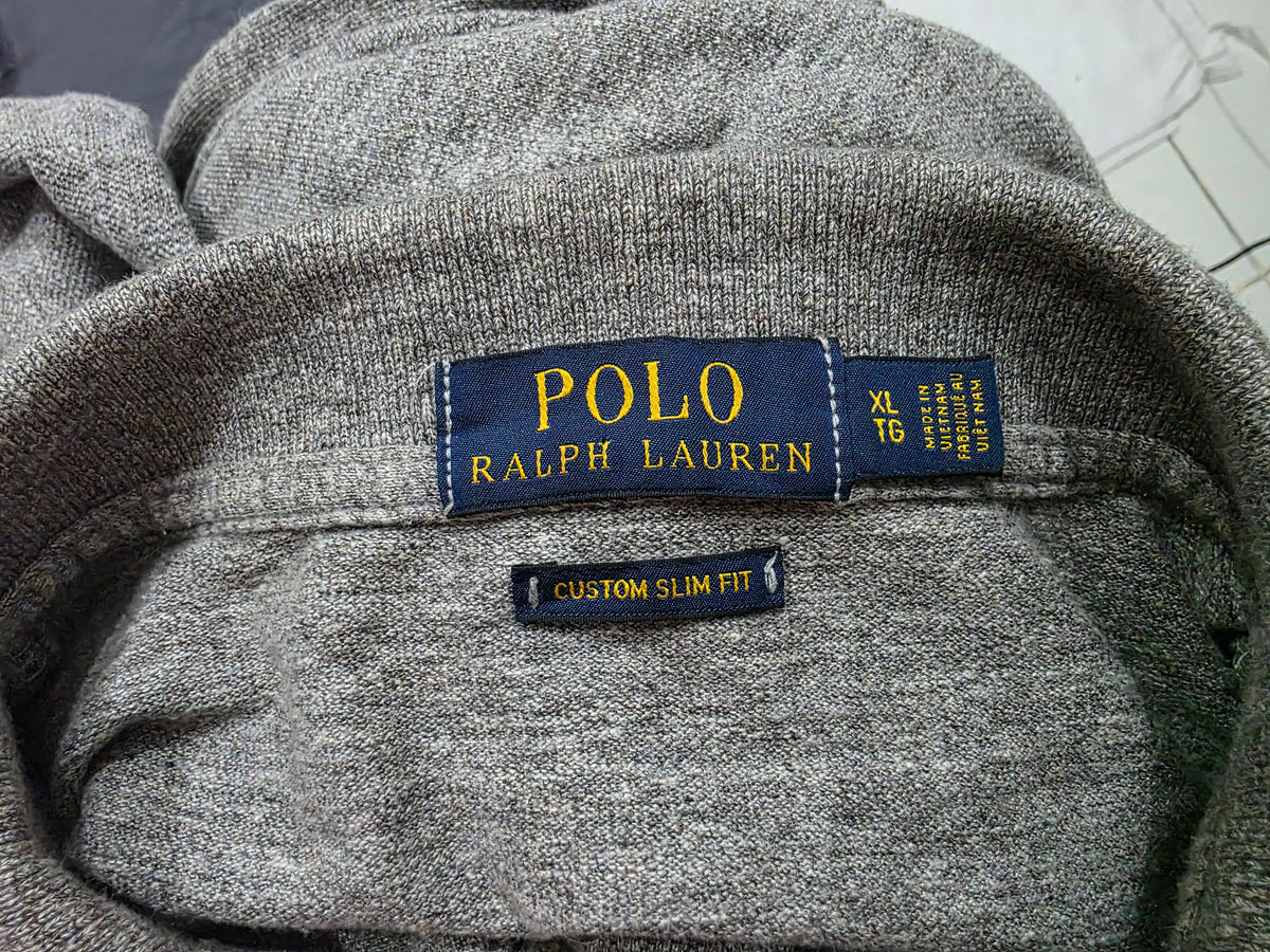 Playera Ralph Lauren Xgrande Xl Custom Slim Fit Polo Gris (Usado)