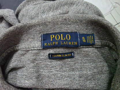 Playera Ralph Lauren Xgrande Xl Custom Slim Fit Polo Gris (Usado)